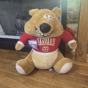 Vintage 80s Ace Novelty Harvard Bear Plush College Workwear Brown 20in